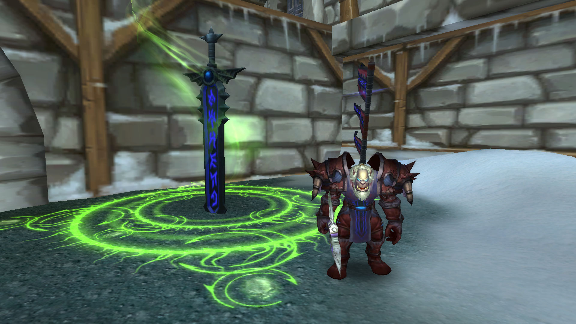 WoW Orc and Big Runic Sword